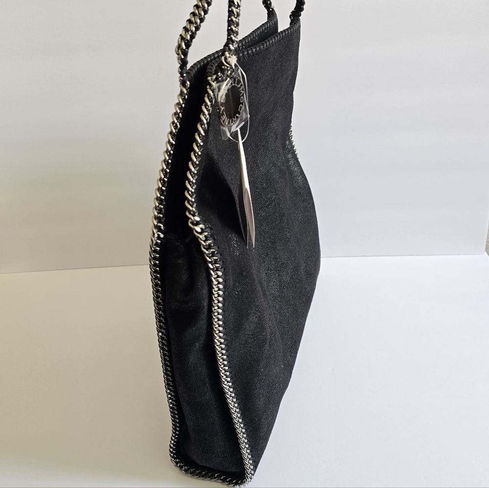 Stella McCartney Shaggy Deer Falabella Large Tote Bag Black - Picture 3 of 11